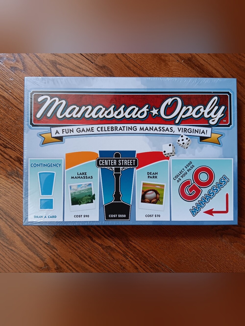 New & Sealed Manassas-Opoly Board Game (Late for the Sky) – Manassas, VA Edition